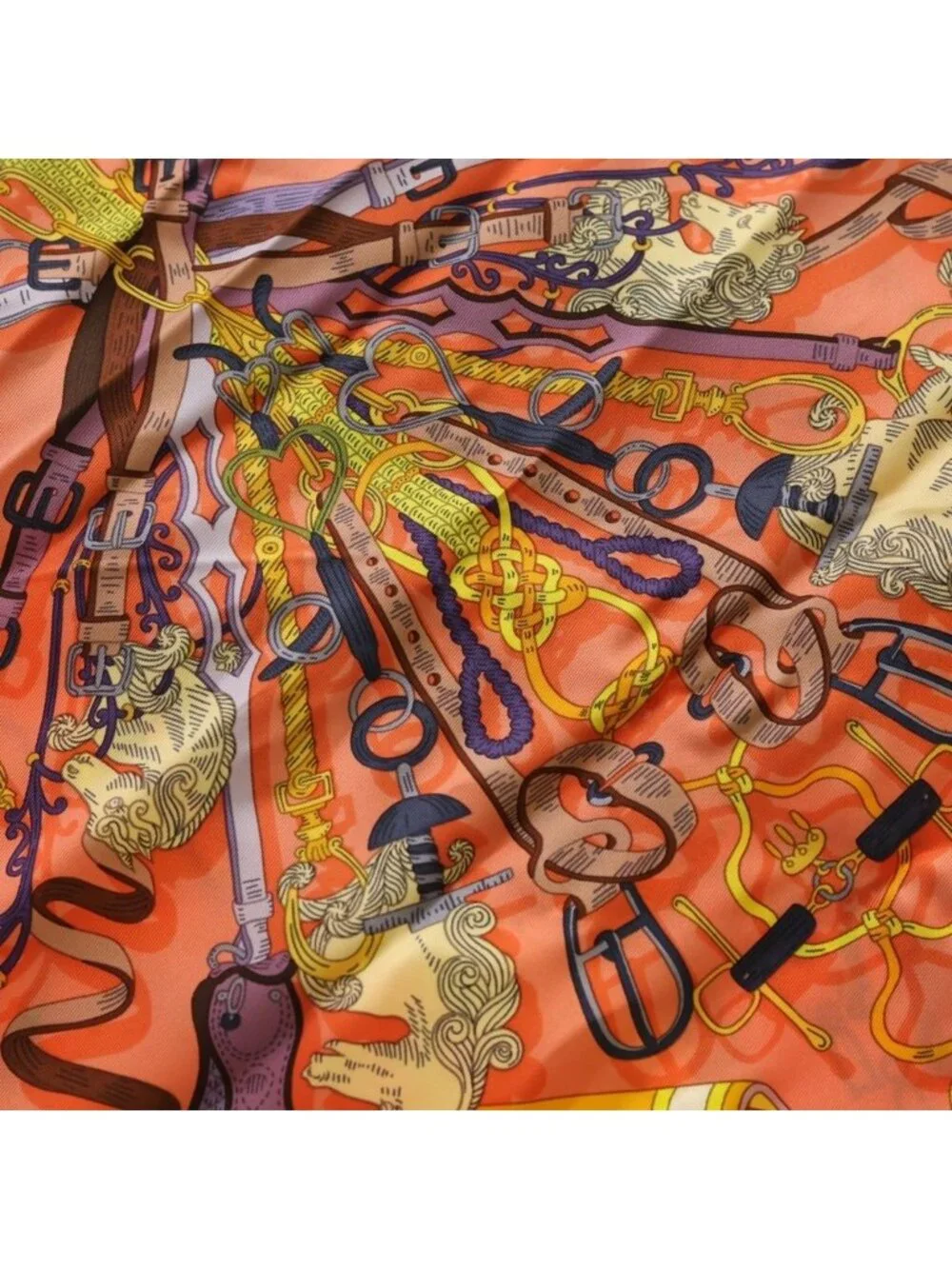 Hermes Carre 90 Silk Scarf Orange - Picture 2 of 6